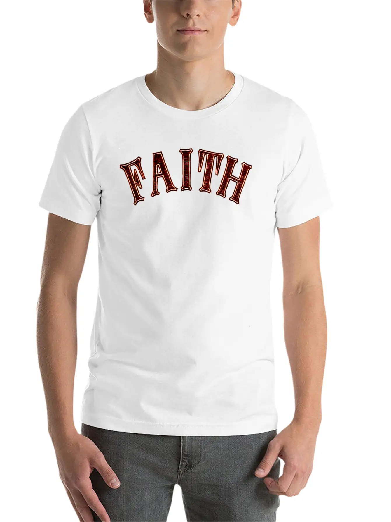 Noble Characteristic Typography Faith Breathable Graphic T-Shirt – Perfect For Casual Days