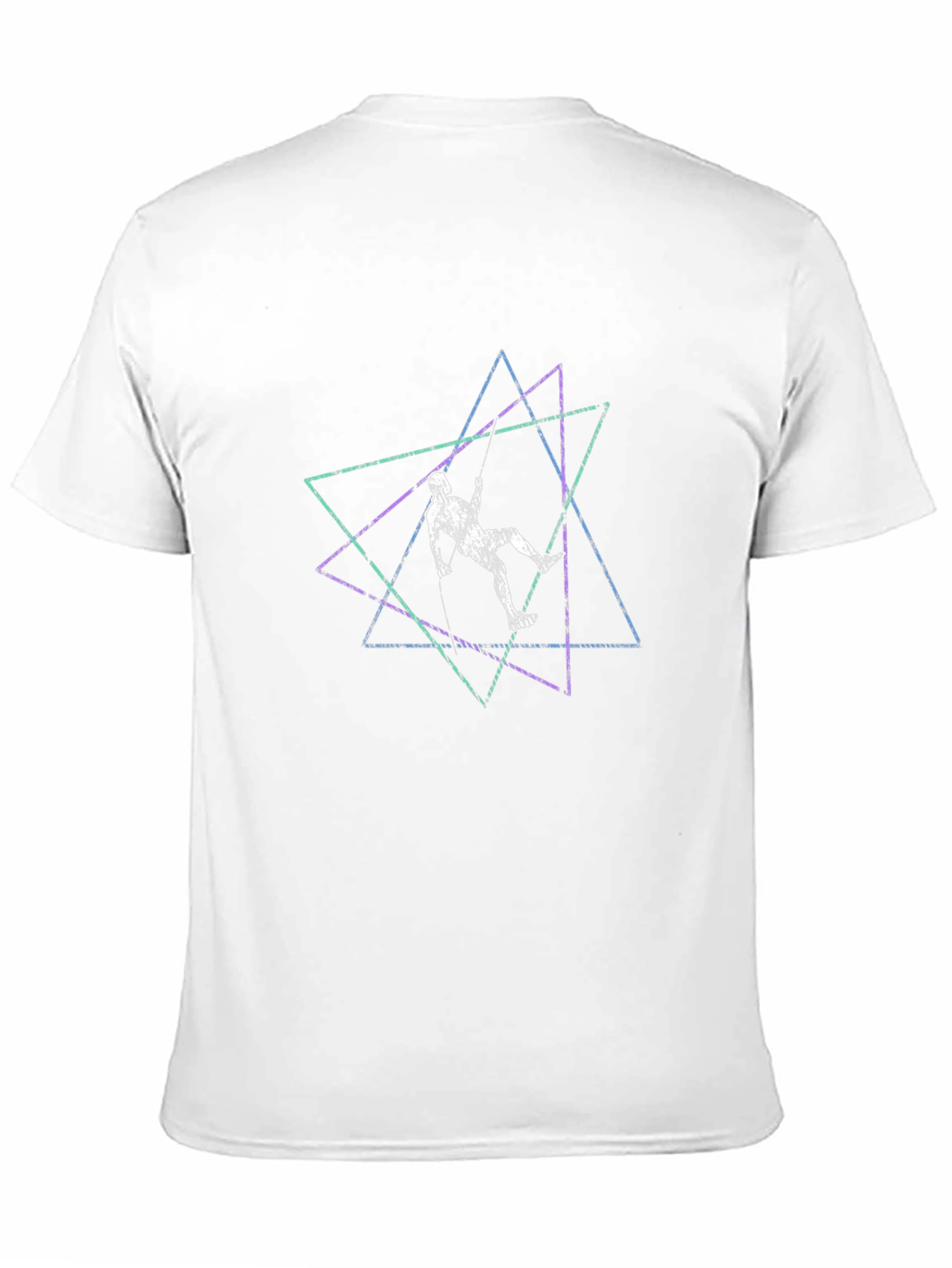 Geometric Climber Graphic Tee - Stylish Black T-Shirt