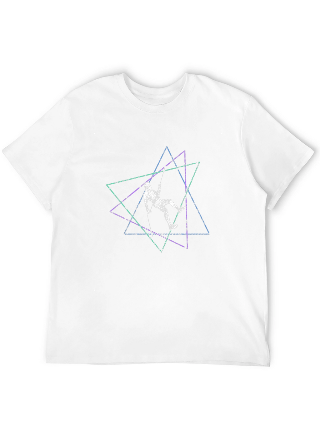 Geometric Climber Graphic Tee - Stylish Black T-Shirt