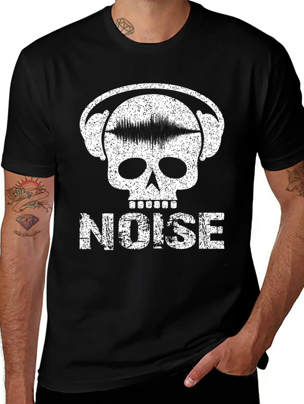 Noise Skull With Headset Unisex Casual T-Shirt – Clean Design For Daily Comfort