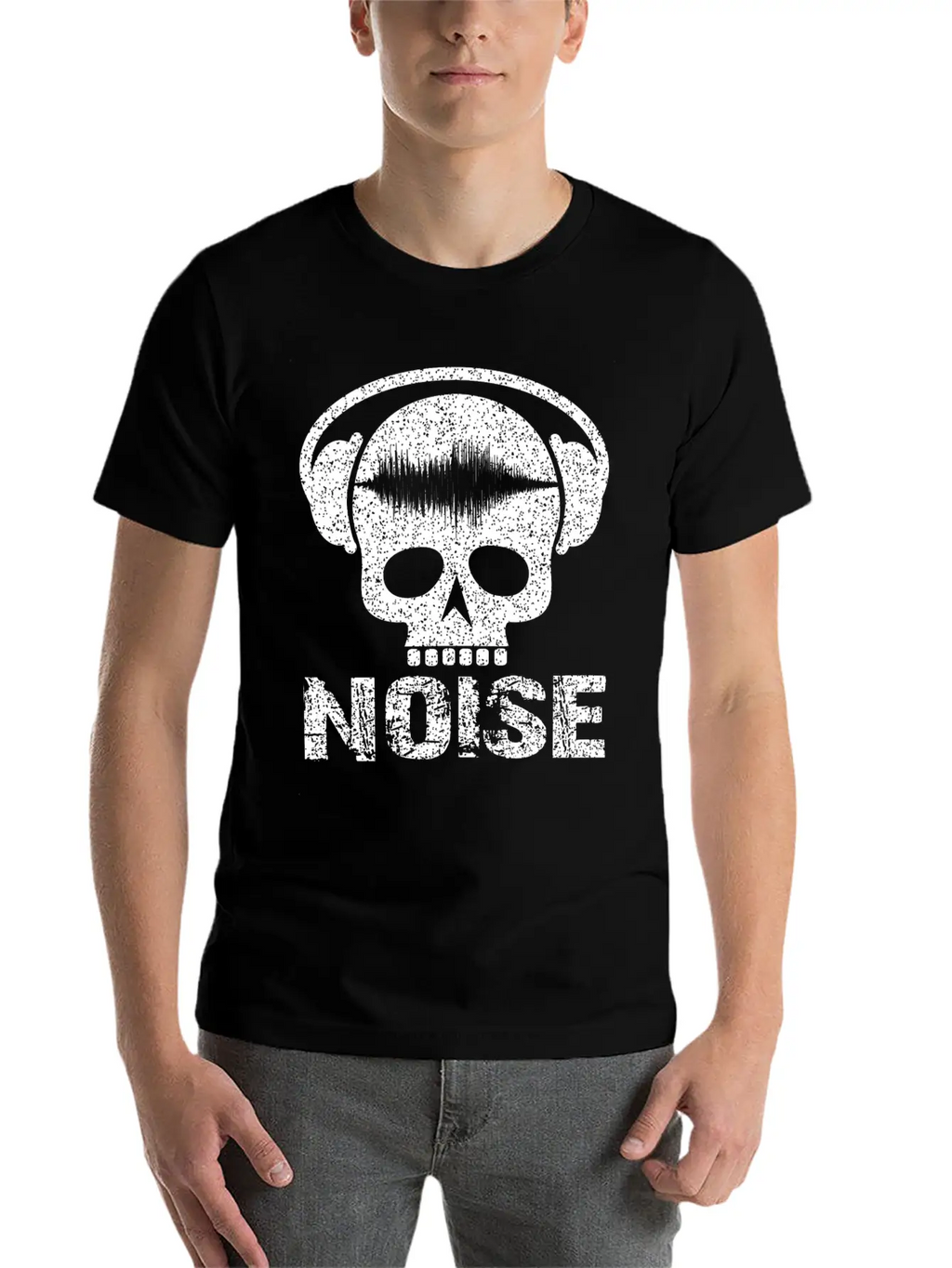 Noise Skull With Headset Unisex Casual T-Shirt – Clean Design For Daily Comfort