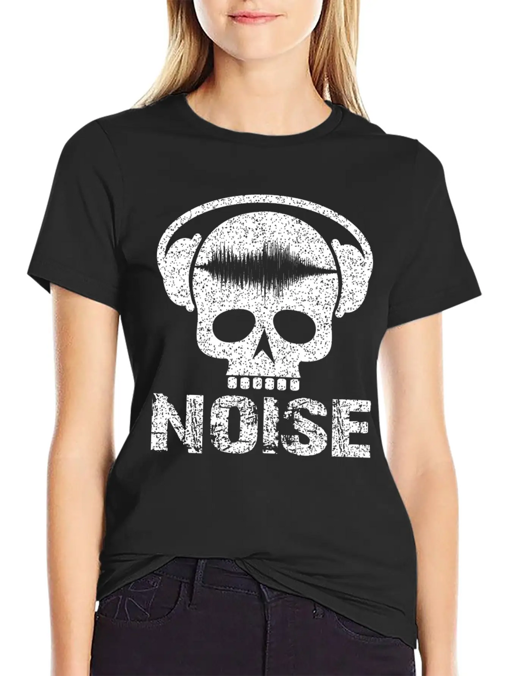 Noise Skull With Headset Unisex Casual T-Shirt – Clean Design For Daily Comfort