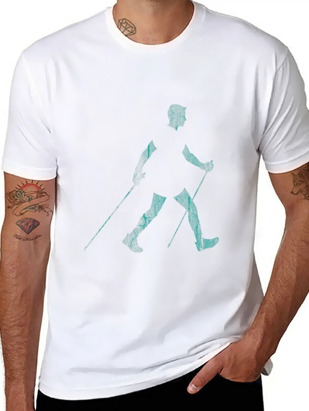 Nordic Walking Athlete Essential Cotton Tee For Daily Outfits – Unisex Style