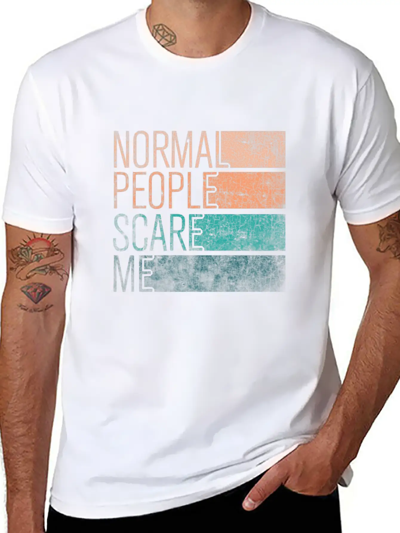 Normal People Scare Me Basic Graphic T-Shirt – Daily Comfort In Soft Cotton