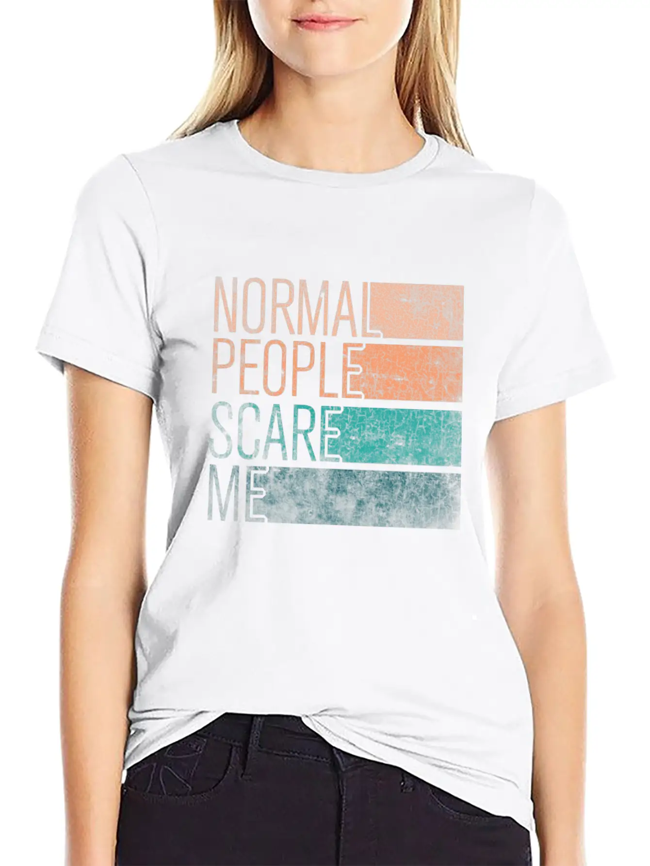Normal People Scare Me Basic Graphic T-Shirt – Daily Comfort In Soft Cotton