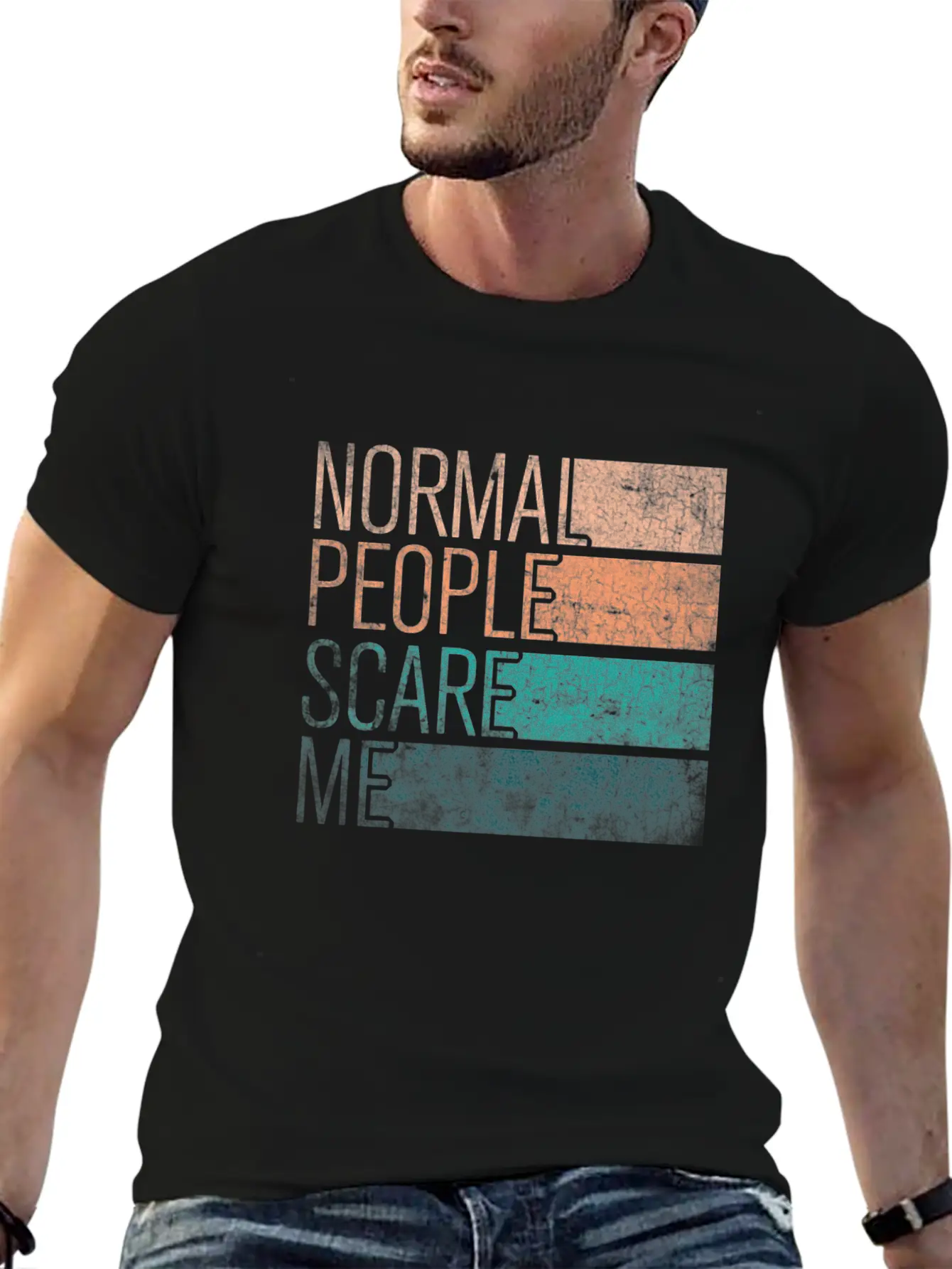 Normal People Scare Me Basic Graphic T-Shirt – Daily Comfort In Soft Cotton