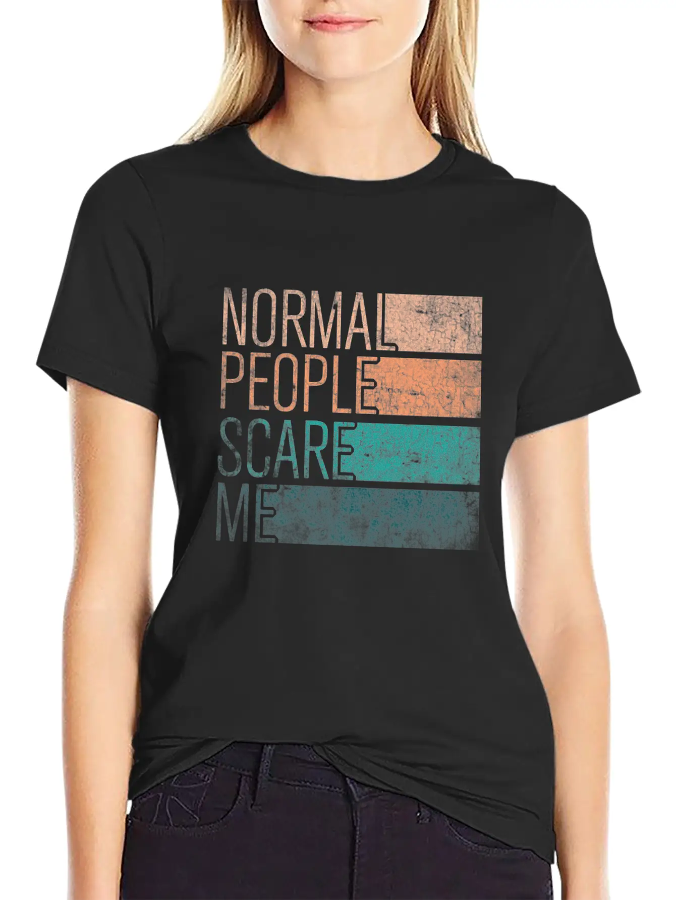 Normal People Scare Me Basic Graphic T-Shirt – Daily Comfort In Soft Cotton