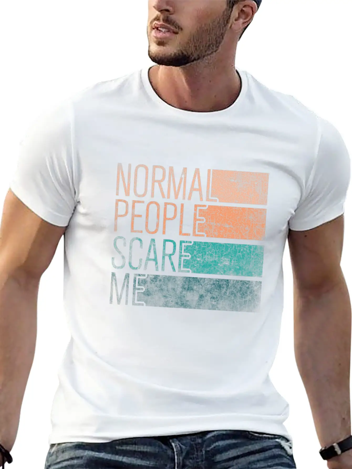 Normal People Scare Me Basic Graphic T-Shirt – Daily Comfort In Soft Cotton
