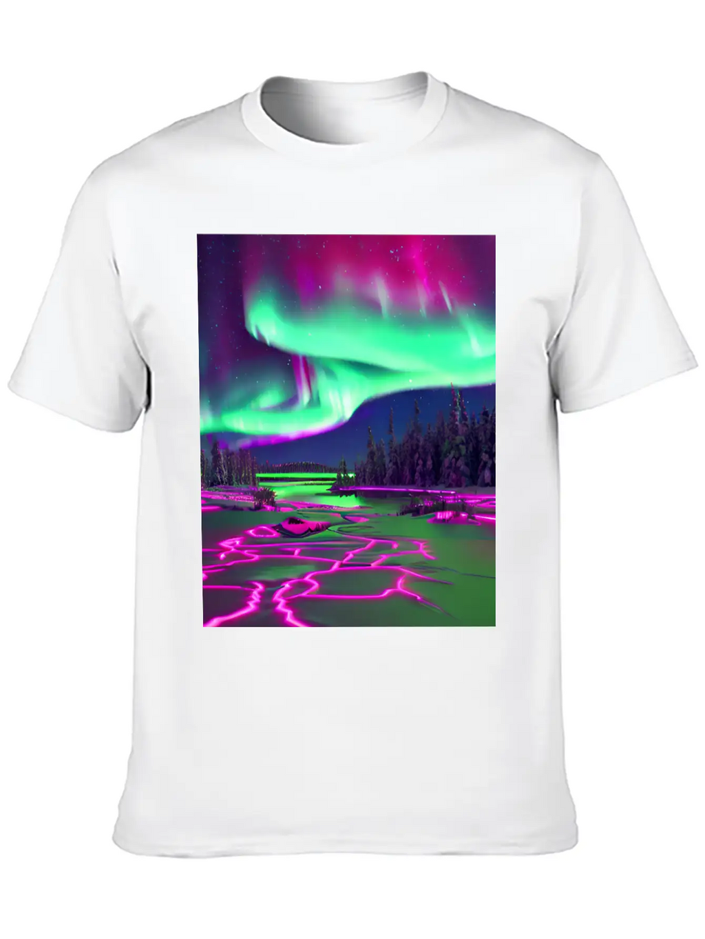 Northern Lights Breathable Soft Cotton T-Shirt – Timeless Casual Look