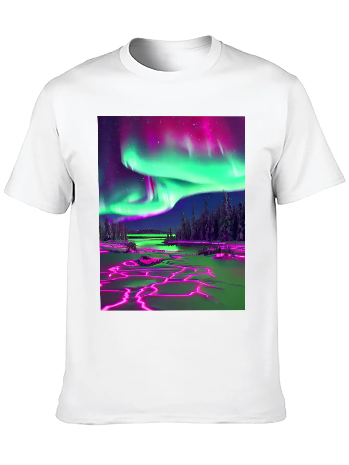 Northern Lights Breathable Soft Cotton T-Shirt – Timeless Casual Look