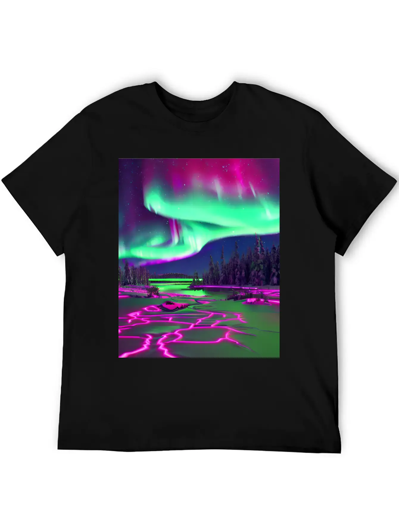 Northern Lights Breathable Soft Cotton T-Shirt – Timeless Casual Look