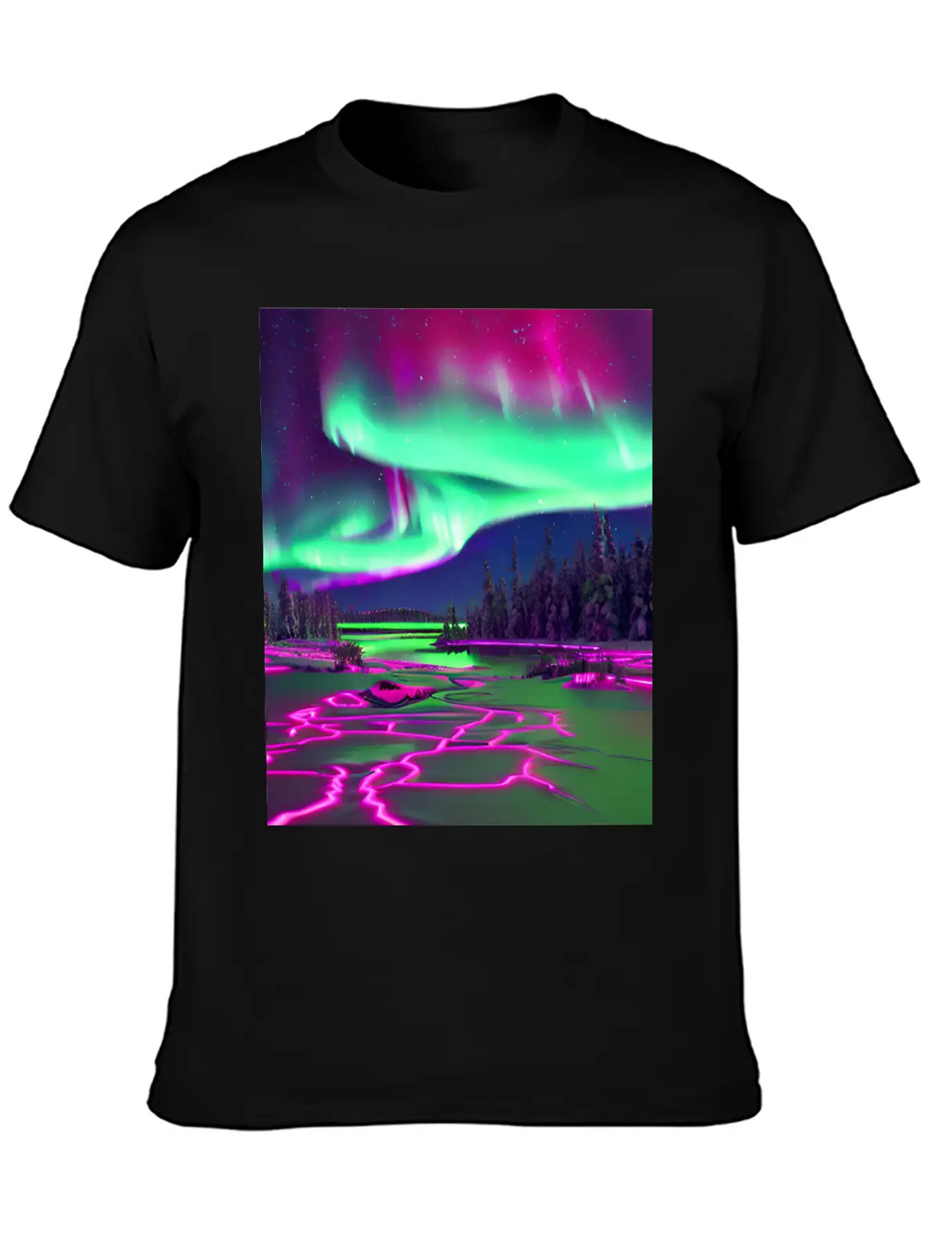 Northern Lights Breathable Soft Cotton T-Shirt – Timeless Casual Look