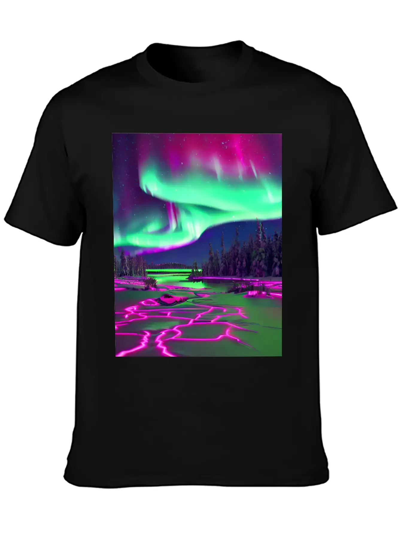 Northern Lights Breathable Soft Cotton T-Shirt – Timeless Casual Look