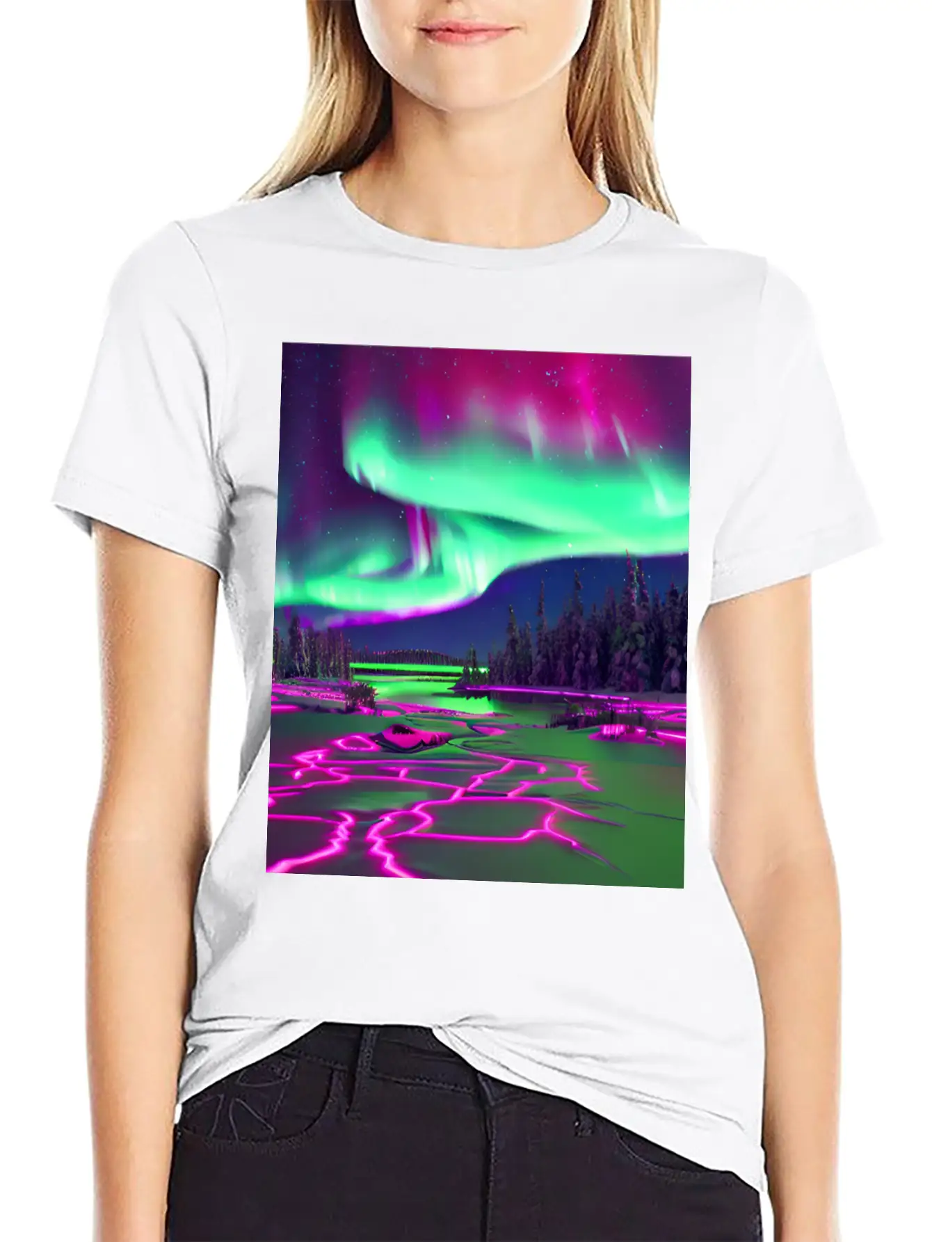 Northern Lights Breathable Soft Cotton T-Shirt – Timeless Casual Look