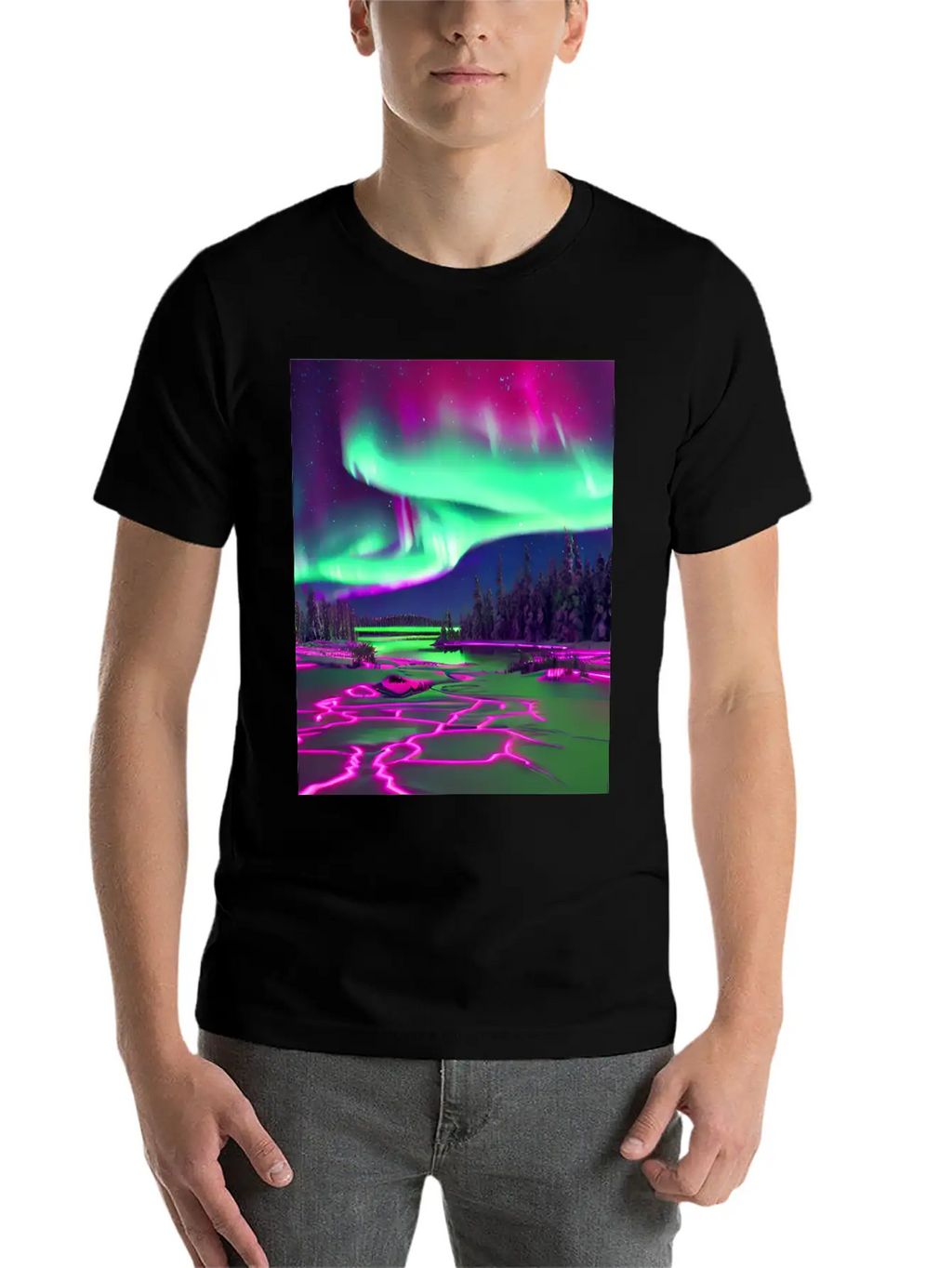 Northern Lights Breathable Soft Cotton T-Shirt – Timeless Casual Look