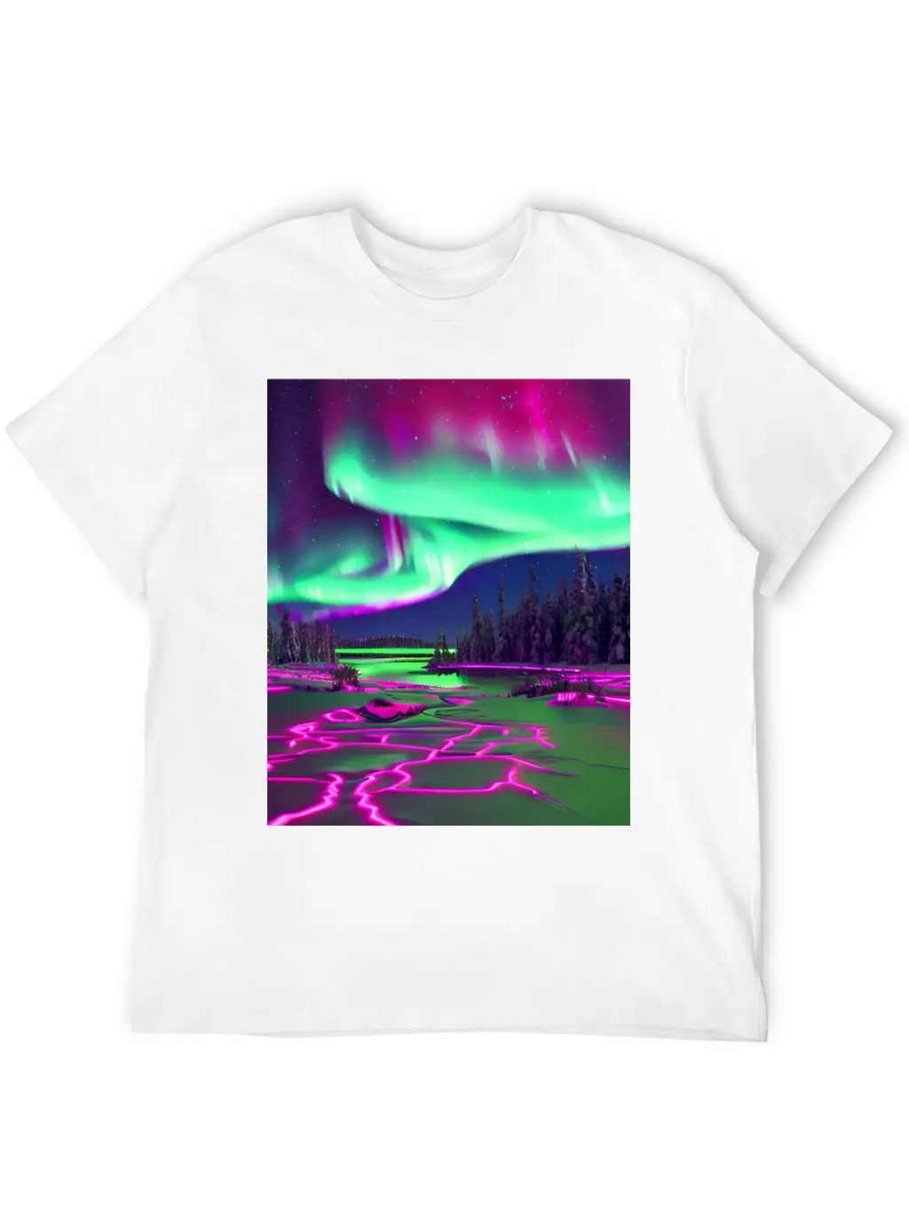 Northern Lights Breathable Soft Cotton T-Shirt – Timeless Casual Look