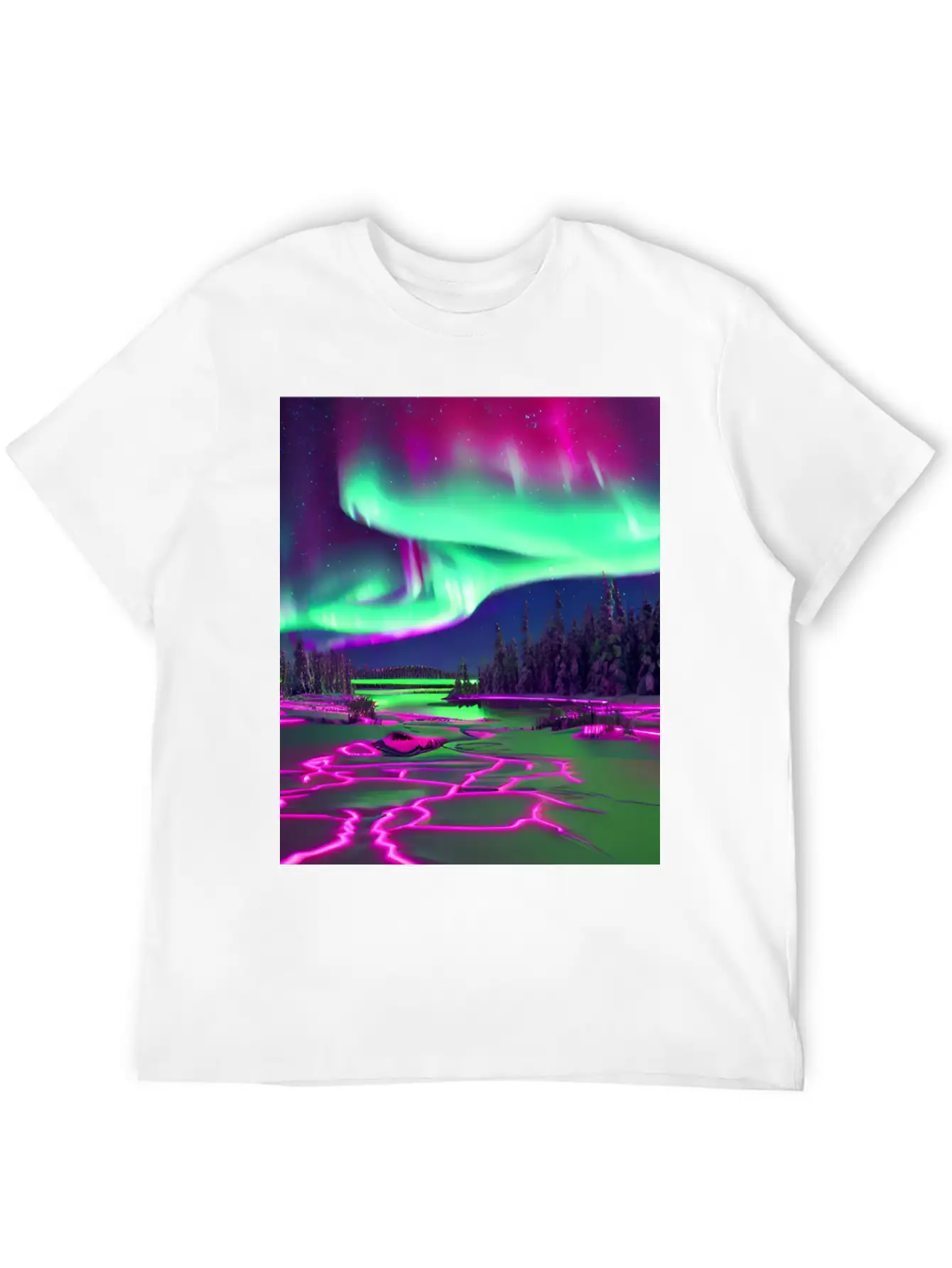 Northern Lights Breathable Soft Cotton T-Shirt – Timeless Casual Look