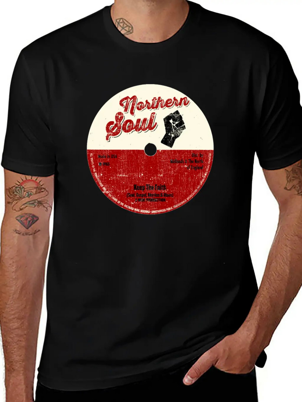 Northern Soul Design - Keep The Faith Tee - Mod Classic Cotton Tee – Unisex Comfort For Any Season