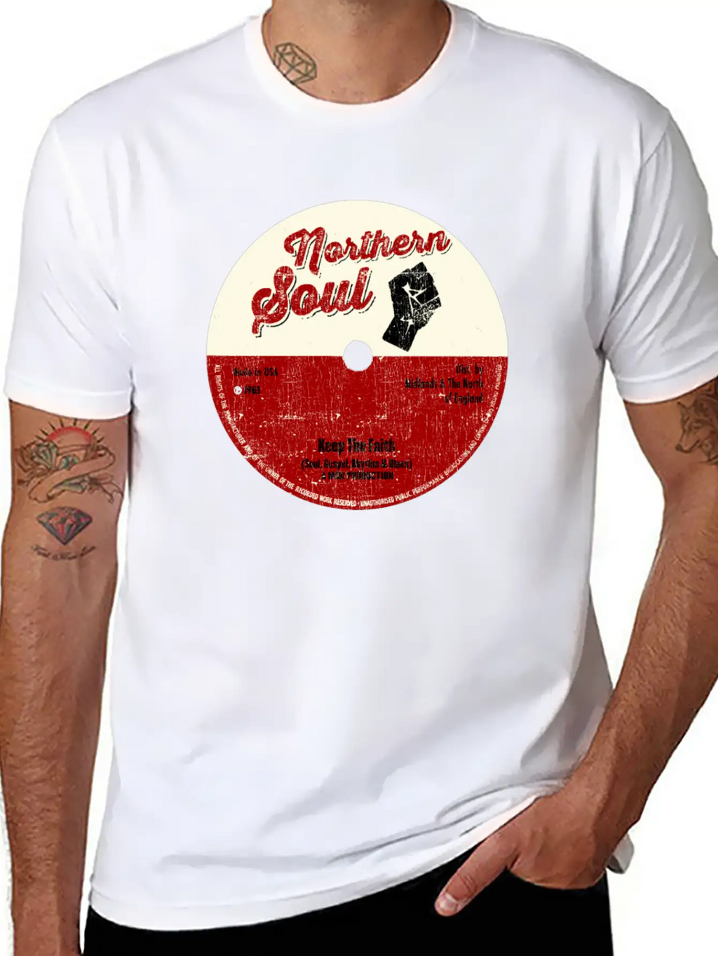 Northern Soul Design - Keep The Faith Tee - Mod Classic Cotton Tee – Unisex Comfort For Any Season