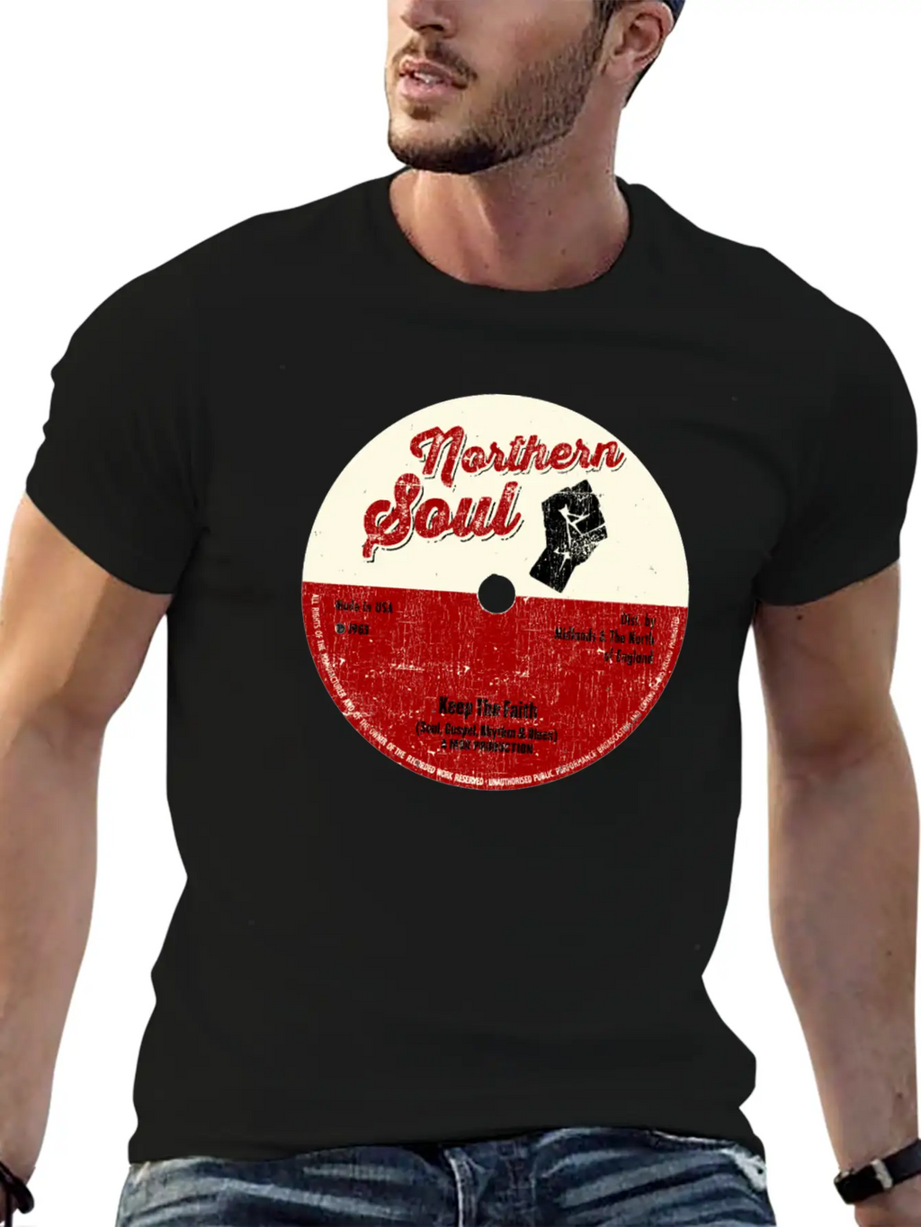Northern Soul Design - Keep The Faith Tee - Mod Classic Cotton Tee – Unisex Comfort For Any Season