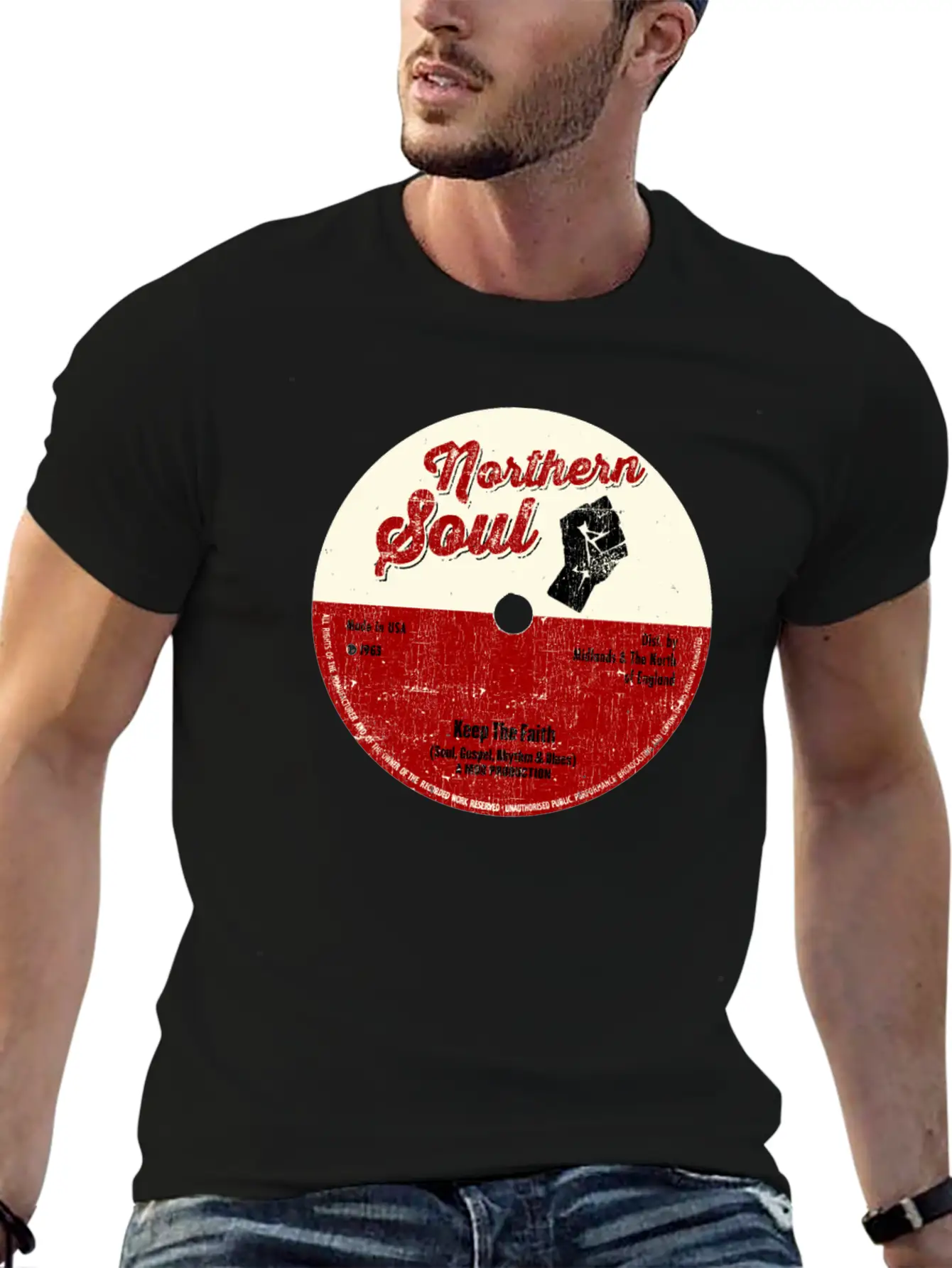 Northern Soul Design - Keep The Faith Tee - Mod Classic Cotton Tee – Unisex Comfort For Any Season