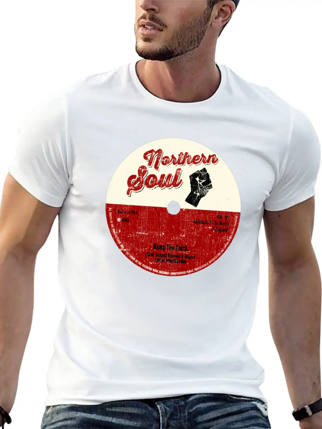 Northern Soul Design - Keep The Faith Tee - Mod Classic Cotton Tee – Unisex Comfort For Any Season