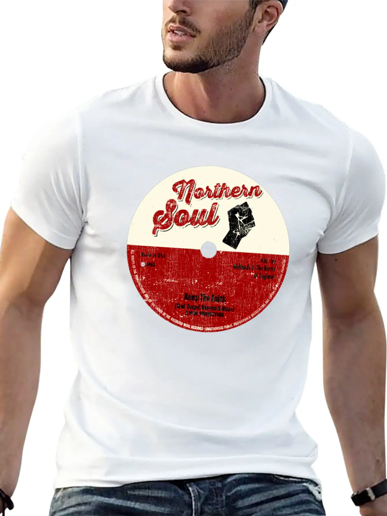 Northern Soul Design - Keep The Faith Tee - Mod Classic Cotton Tee – Unisex Comfort For Any Season