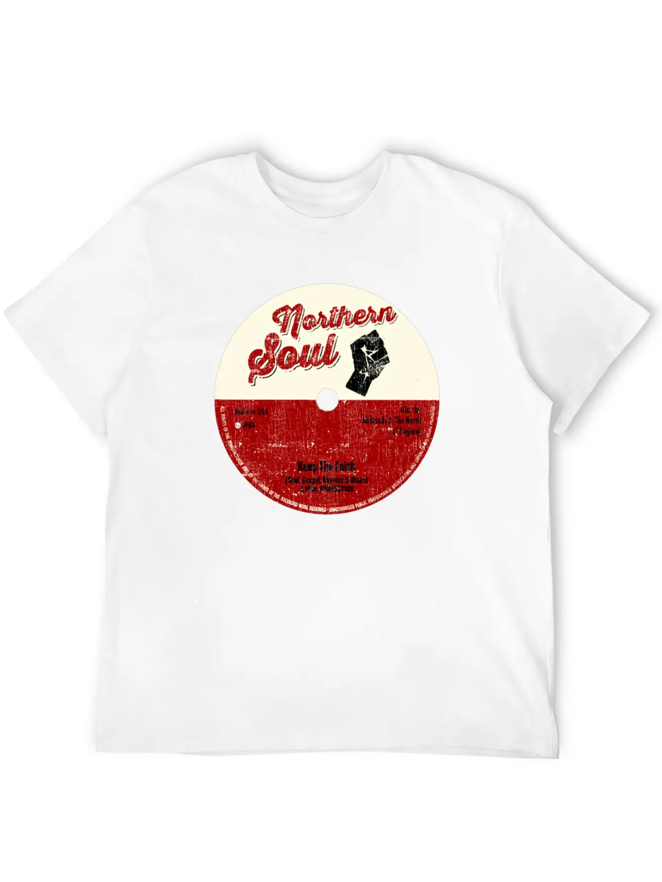 Northern Soul Design - Keep The Faith Tee - Mod Classic Cotton Tee – Unisex Comfort For Any Season