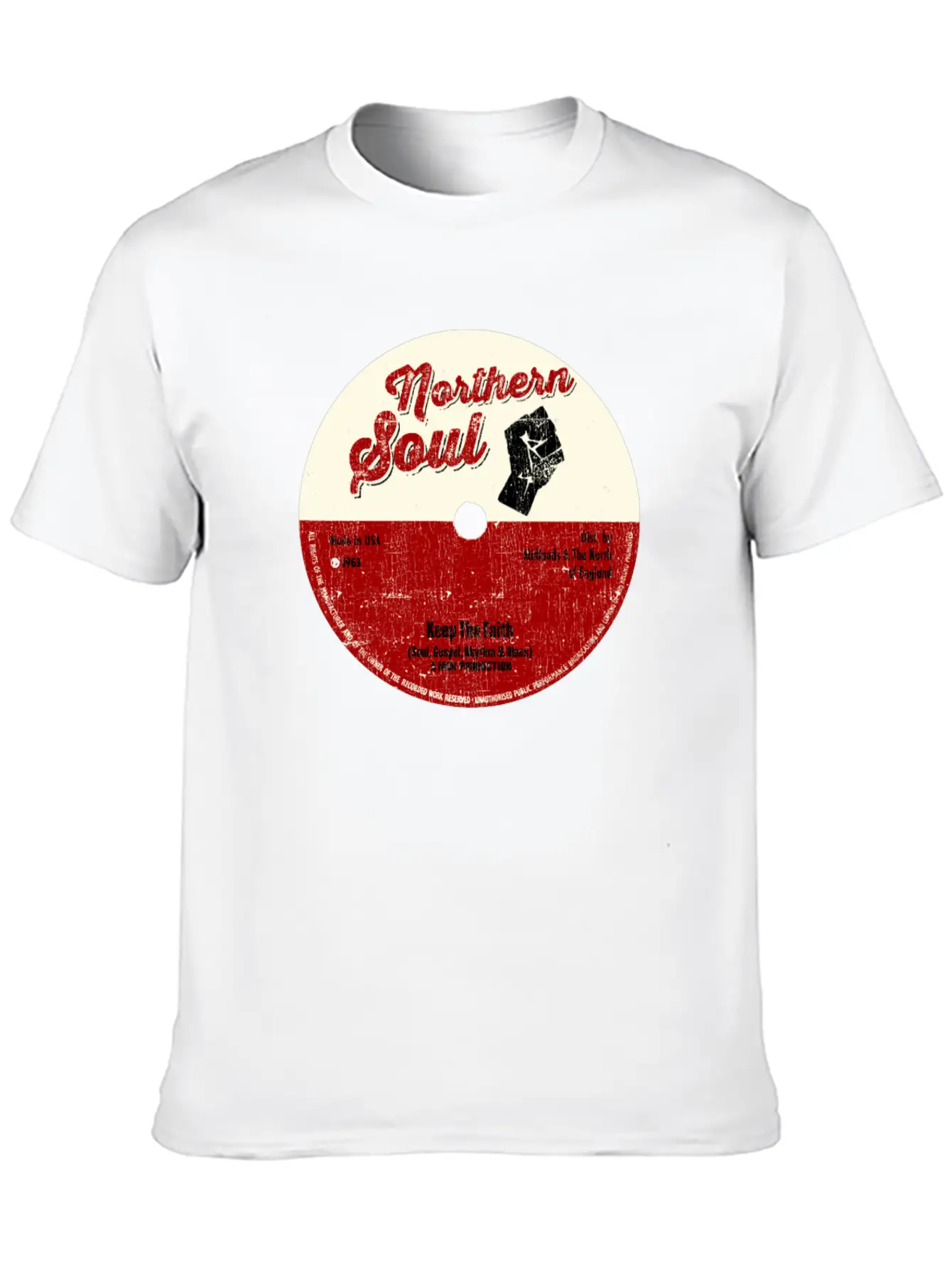 Northern Soul Design - Keep The Faith Tee - Mod Classic Cotton Tee – Unisex Comfort For Any Season