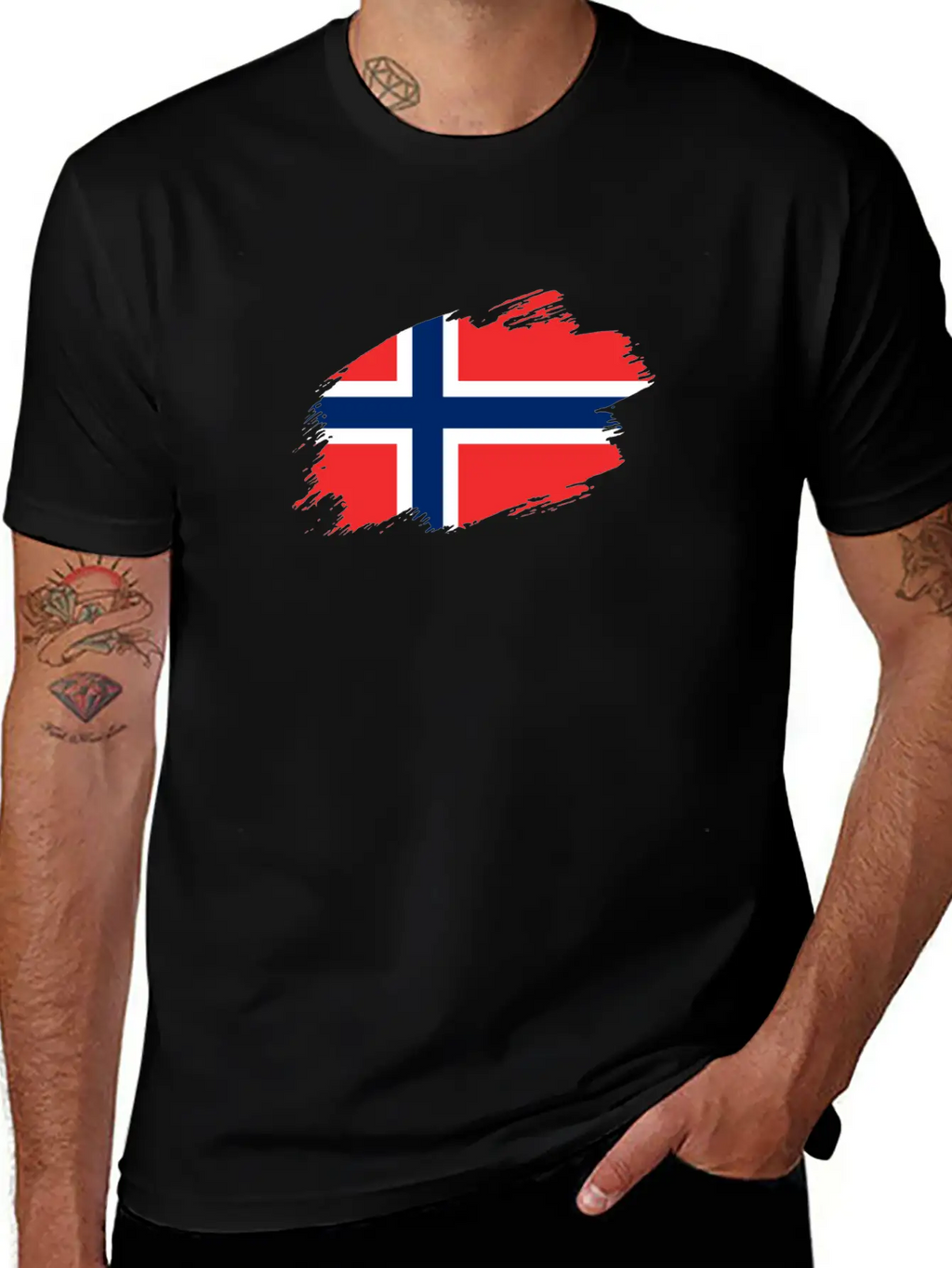 Norway Norwegian Flag Banner Relaxed Everyday Tee – Lightweight And Durable Cotton