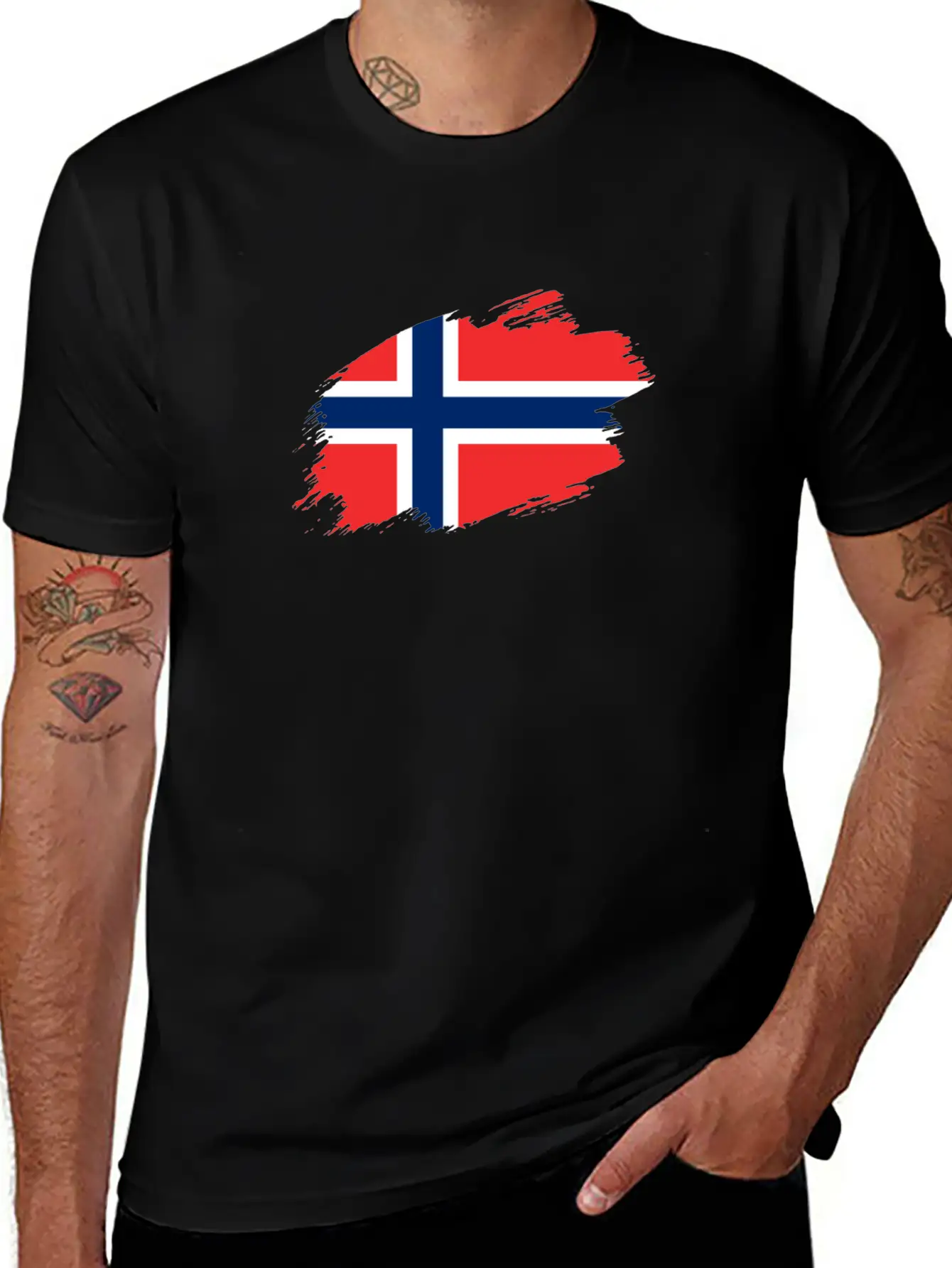 Norway Norwegian Flag Banner Relaxed Everyday Tee – Lightweight And Durable Cotton