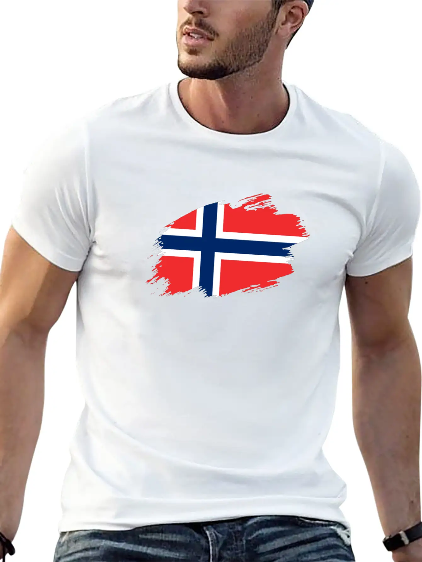 Norway Norwegian Flag Banner Relaxed Everyday Tee – Lightweight And Durable Cotton