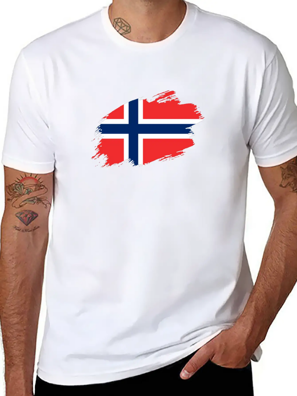 Norway Norwegian Flag Banner Relaxed Everyday Tee – Lightweight And Durable Cotton