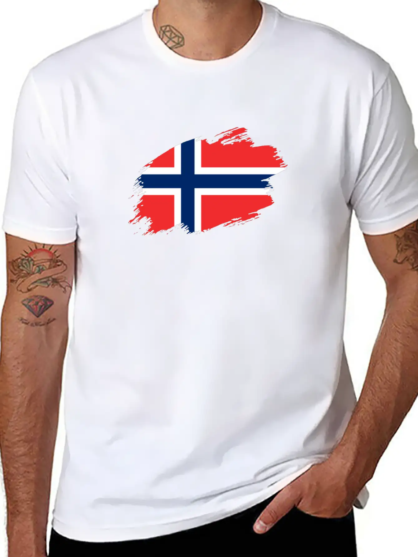 Norway Norwegian Flag Banner Relaxed Everyday Tee – Lightweight And Durable Cotton