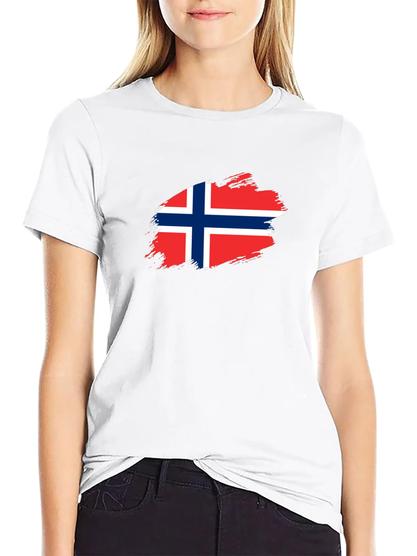Norway Norwegian Flag Banner Relaxed Everyday Tee – Lightweight And Durable Cotton