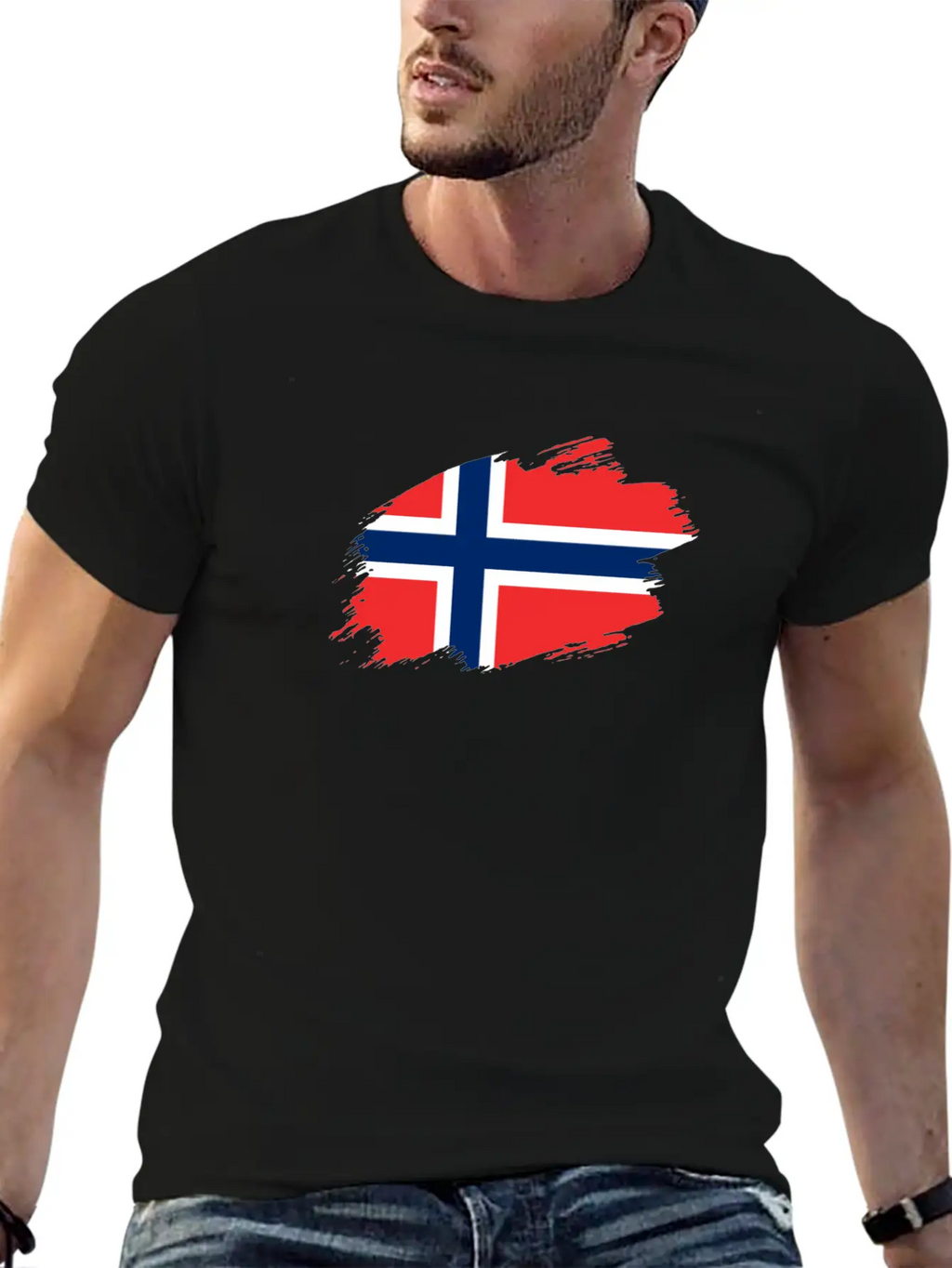 Norway Norwegian Flag Banner Relaxed Everyday Tee – Lightweight And Durable Cotton