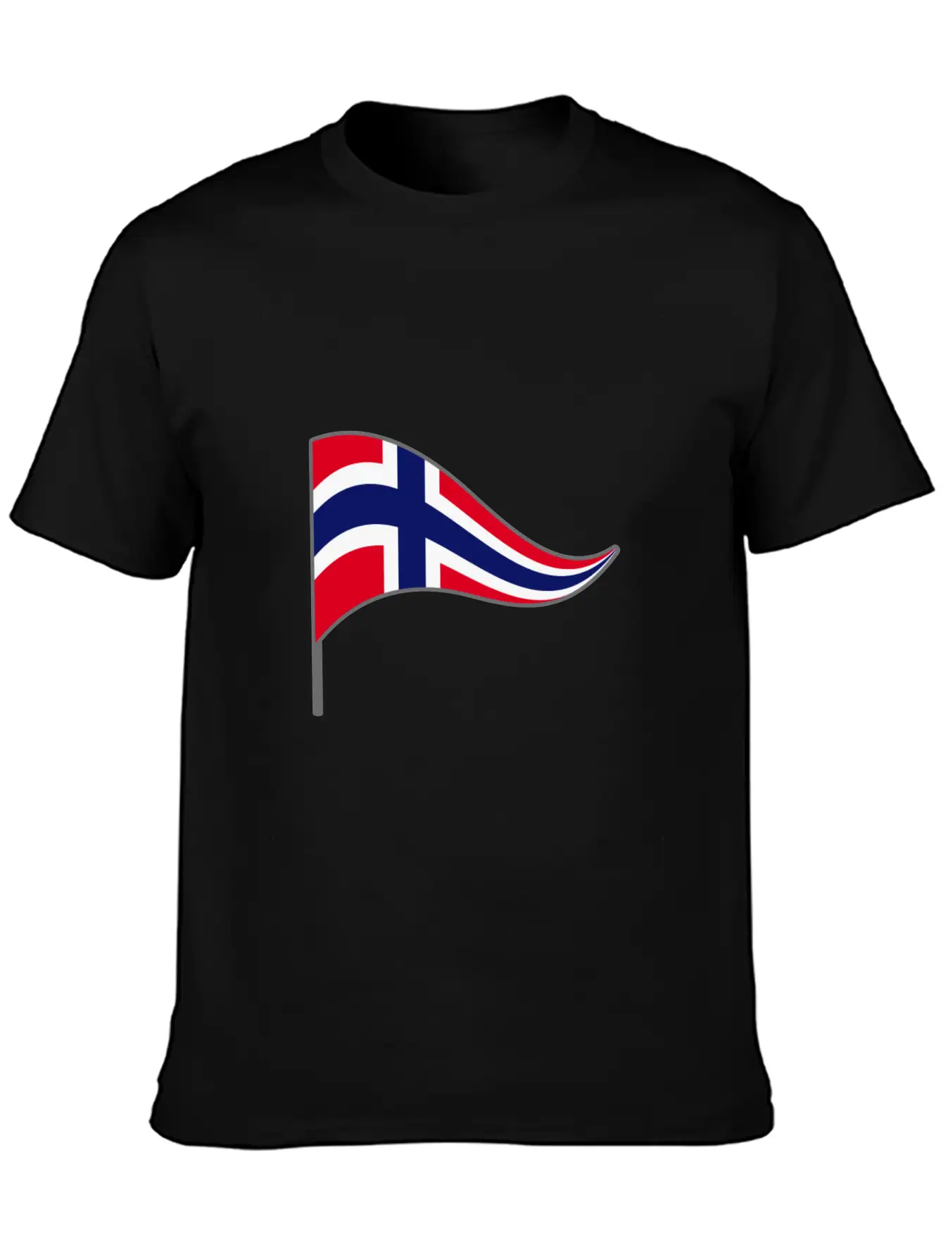 Norway Oslo Scandinavian Flag Banner Flags Essential Cotton Tee For Daily Outfits – Unisex Style