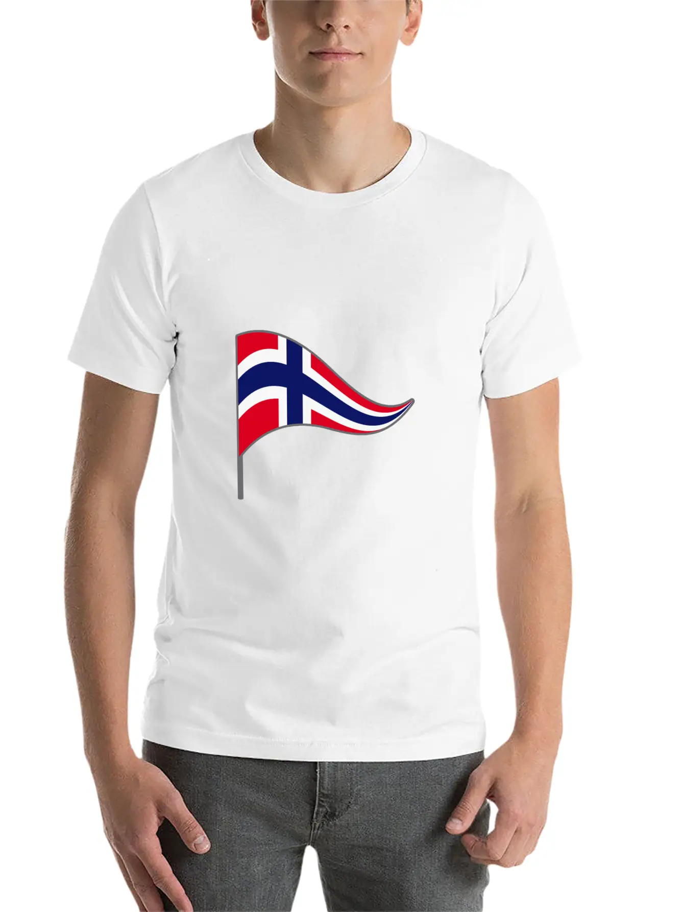 Norway Oslo Scandinavian Flag Banner Flags Essential Cotton Tee For Daily Outfits – Unisex Style