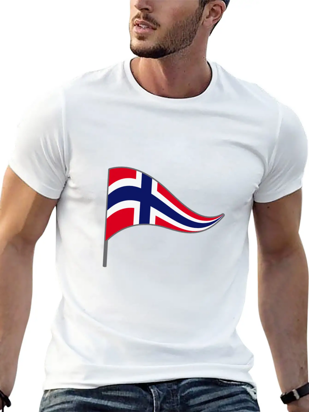 Norway Oslo Scandinavian Flag Banner Flags Essential Cotton Tee For Daily Outfits – Unisex Style