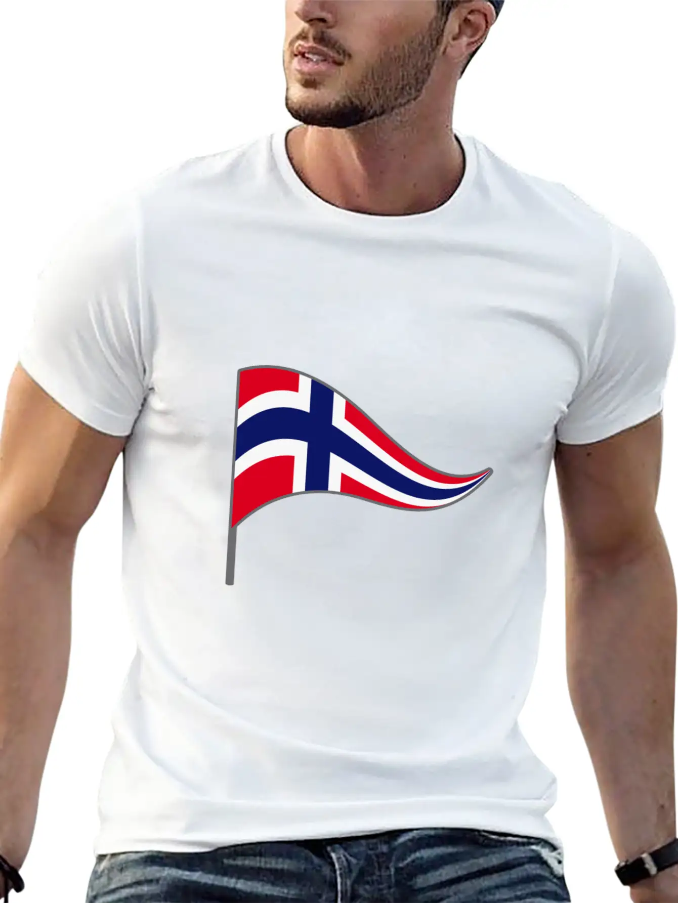 Norway Oslo Scandinavian Flag Banner Flags Essential Cotton Tee For Daily Outfits – Unisex Style