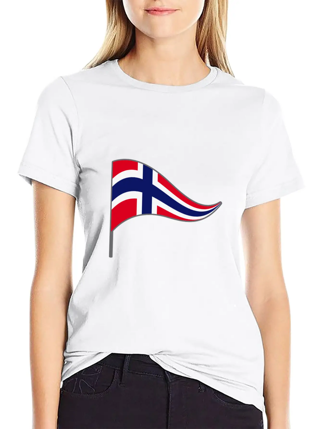 Norway Oslo Scandinavian Flag Banner Flags Essential Cotton Tee For Daily Outfits – Unisex Style