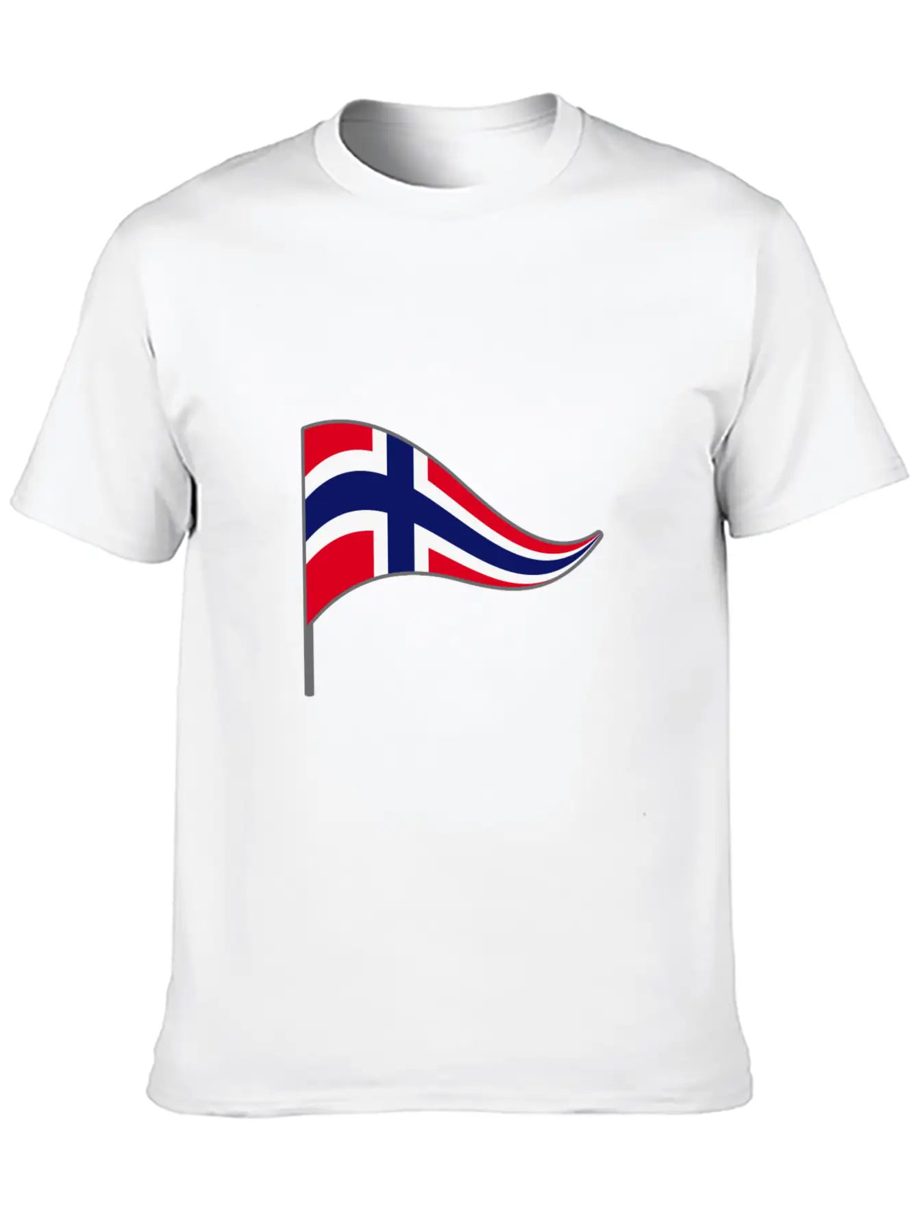 Norway Oslo Scandinavian Flag Banner Flags Essential Cotton Tee For Daily Outfits – Unisex Style