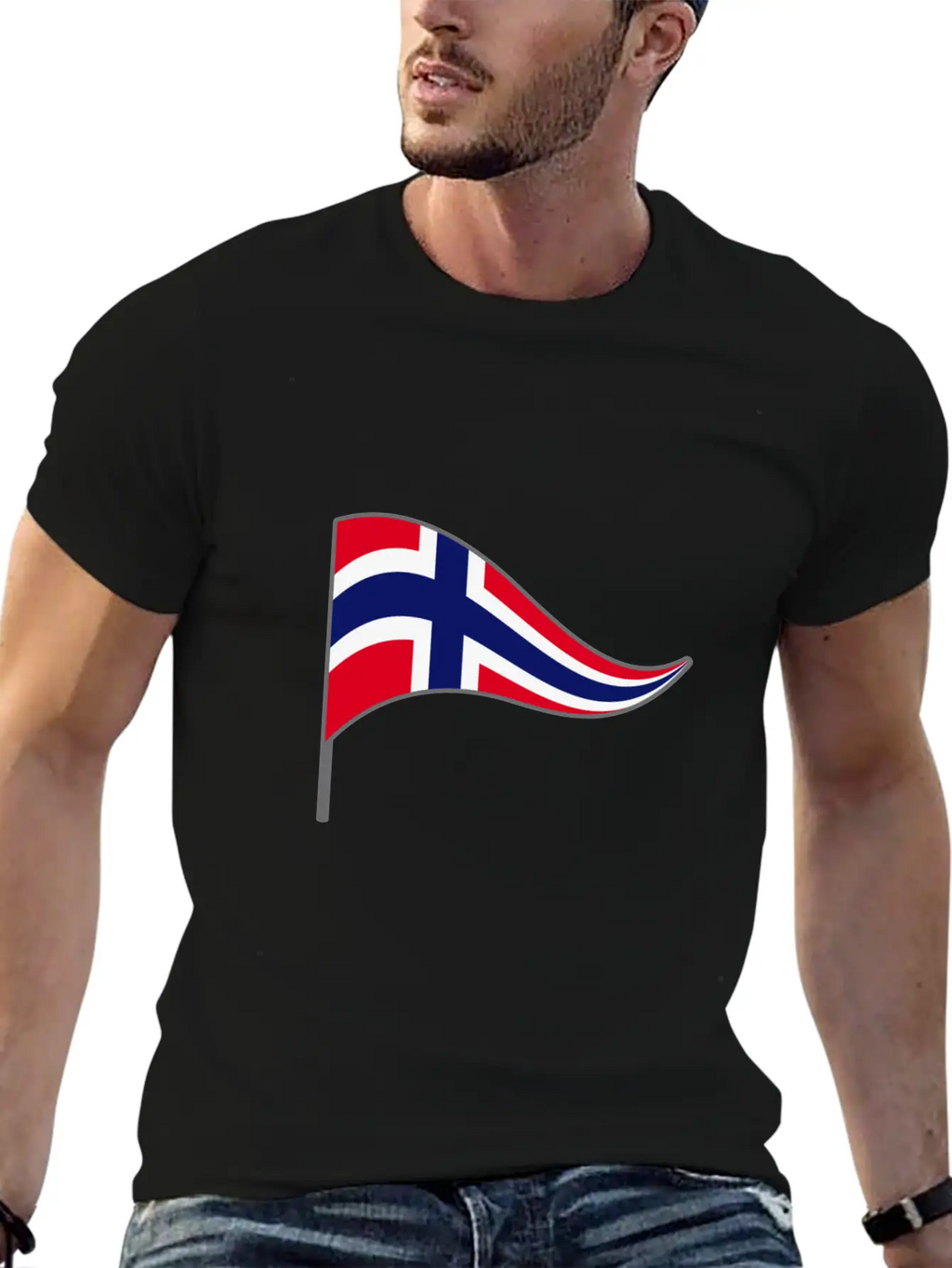 Norway Oslo Scandinavian Flag Banner Flags Essential Cotton Tee For Daily Outfits – Unisex Style