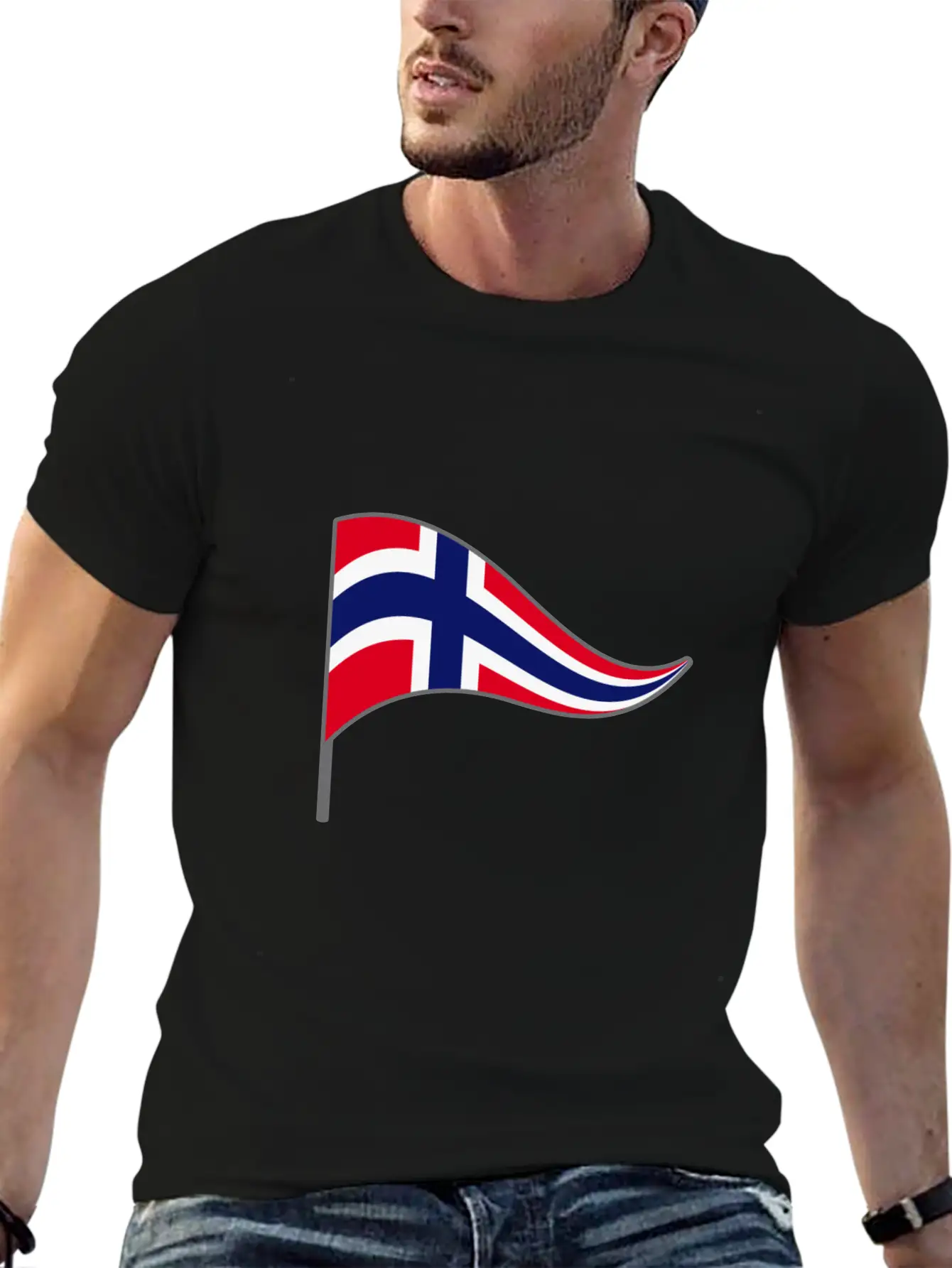 Norway Oslo Scandinavian Flag Banner Flags Essential Cotton Tee For Daily Outfits – Unisex Style
