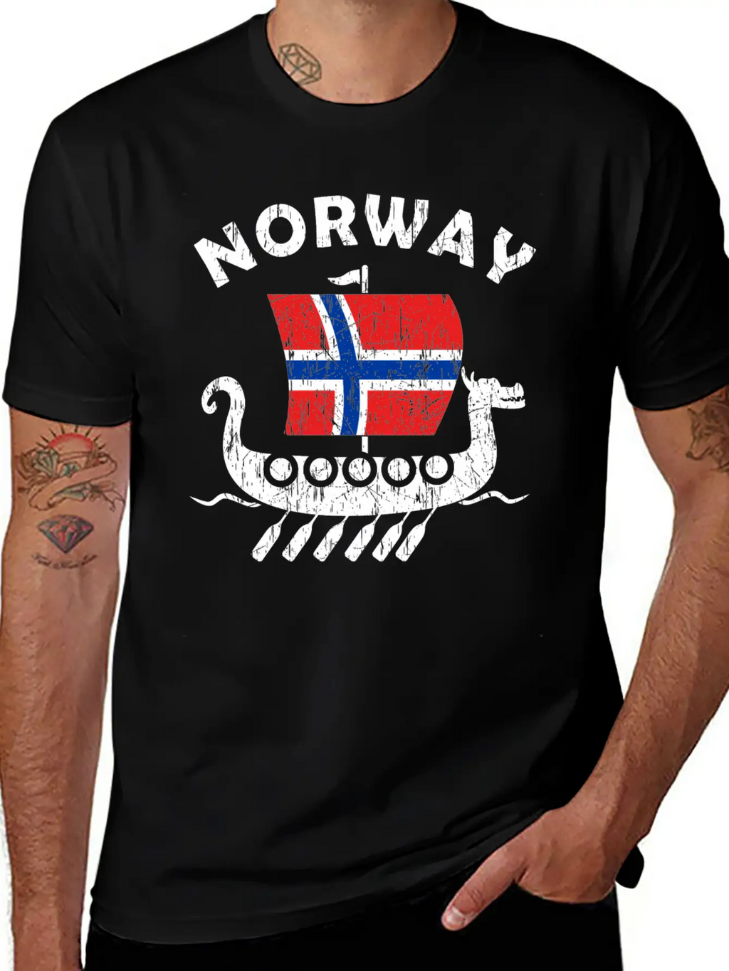 Norway Viking Ship Flag Classic Cotton Tee – Unisex Comfort For Any Season