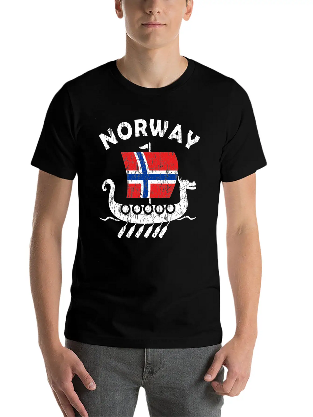Norway Viking Ship Flag Classic Cotton Tee – Unisex Comfort For Any Season