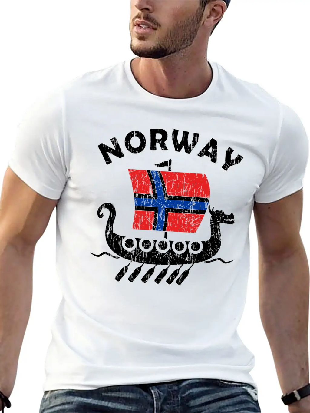 Norway Viking Ship Flag Classic Cotton Tee – Unisex Comfort For Any Season