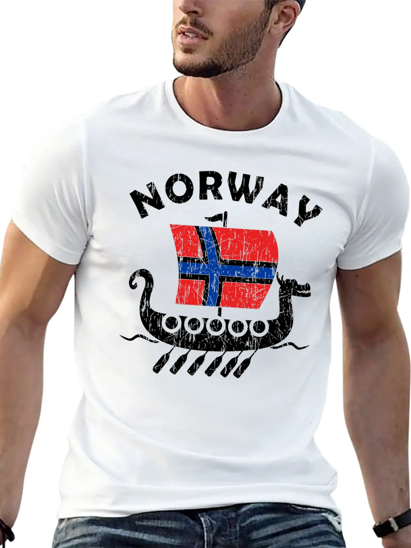 Norway Viking Ship Flag Classic Cotton Tee – Unisex Comfort For Any Season