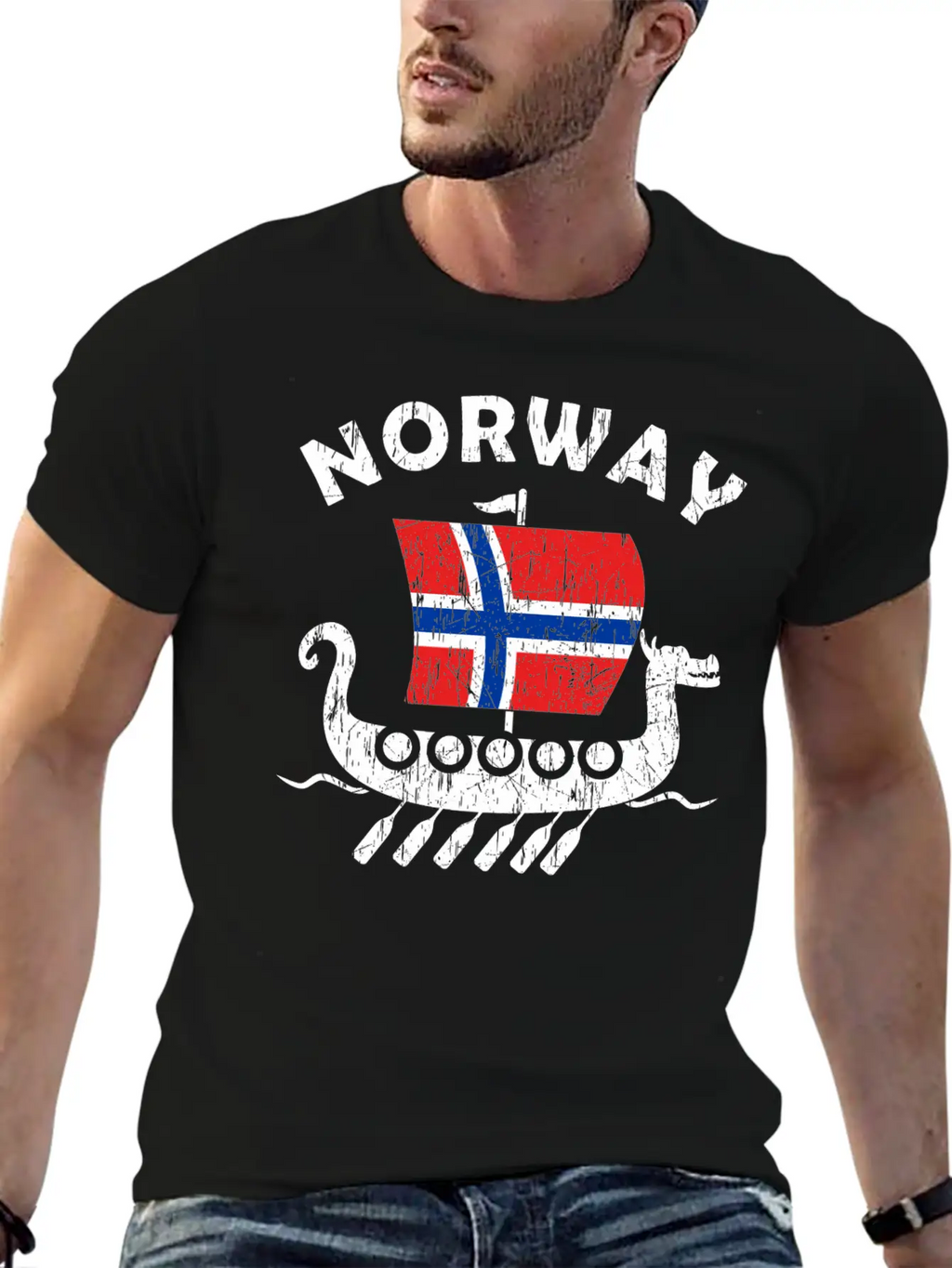 Norway Viking Ship Flag Classic Cotton Tee – Unisex Comfort For Any Season