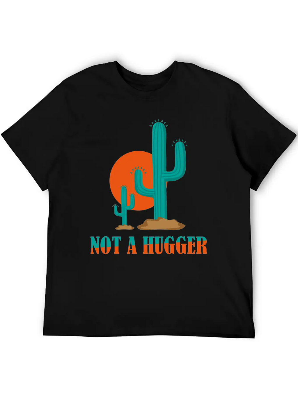 Not A Hugger Cactus Stylish Everyday T-Shirt – Unisex Basic Cotton Tee